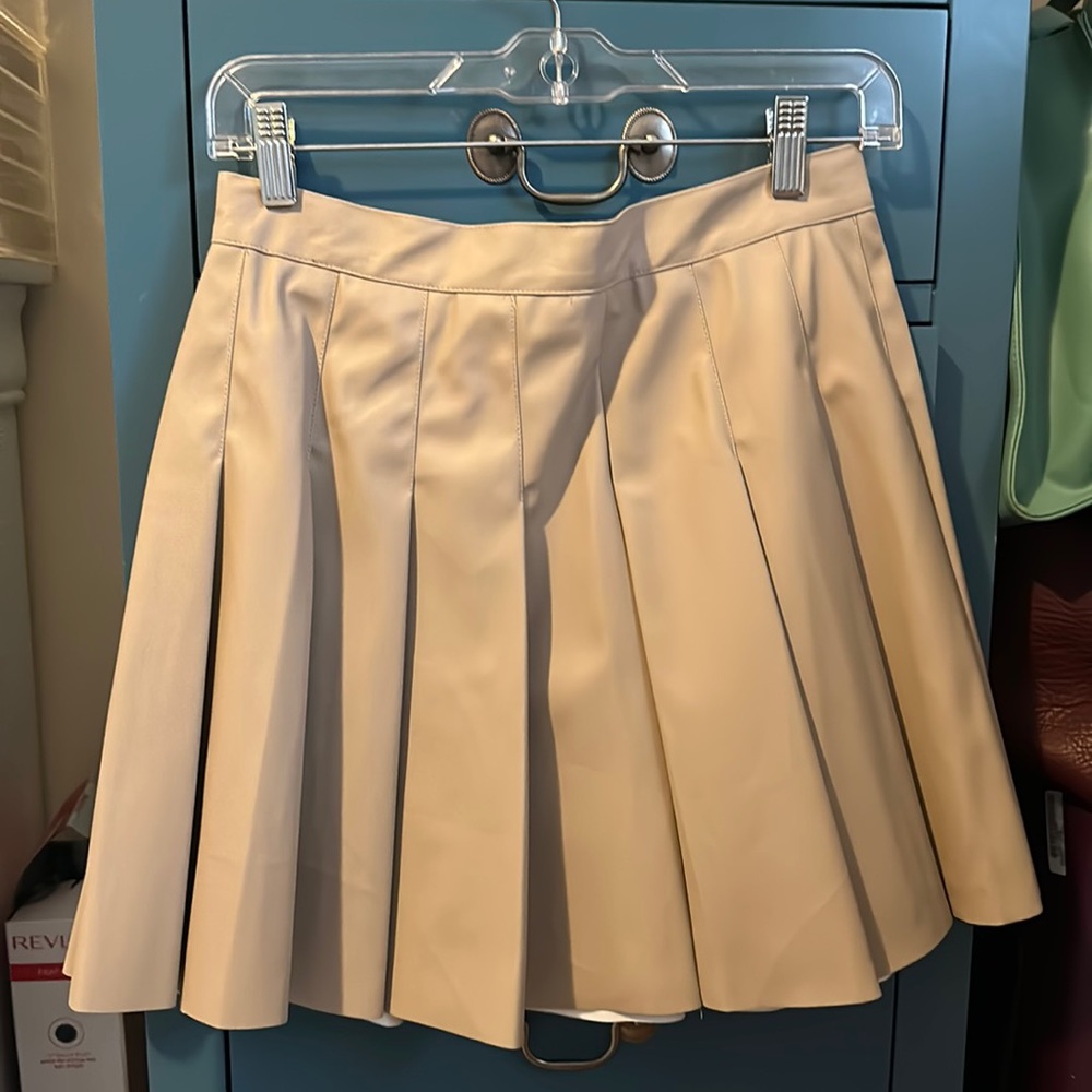 Kendall + Kylie faux leather pleated skirt